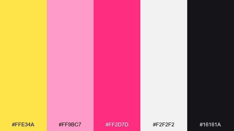 modern art block color palette with hex codes