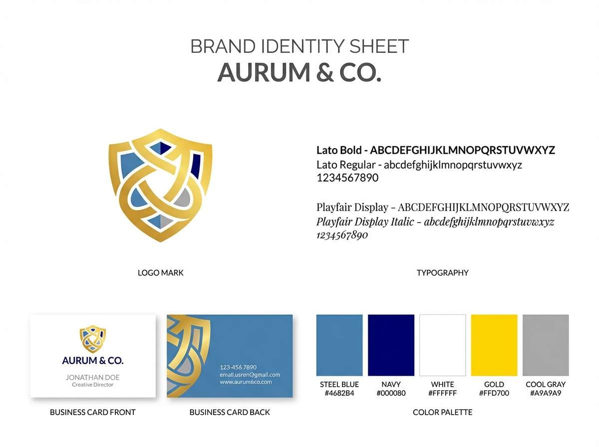 modern brand identity board