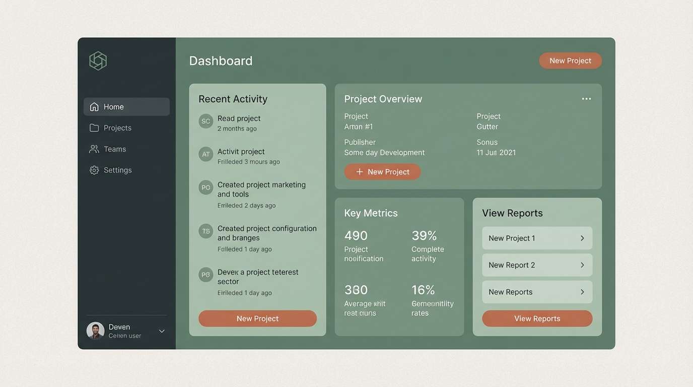 sage dashboard ui mockup