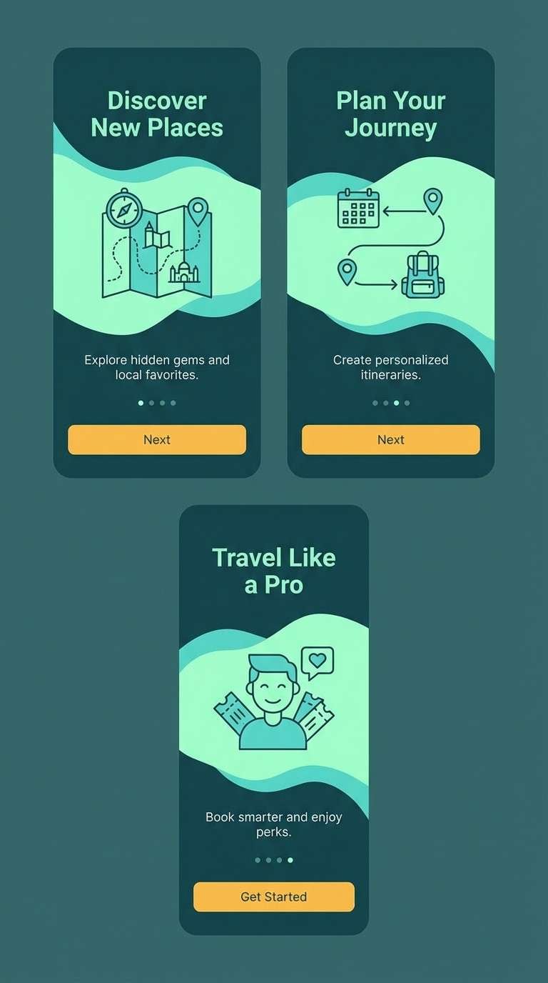 mint fintech onboarding screens