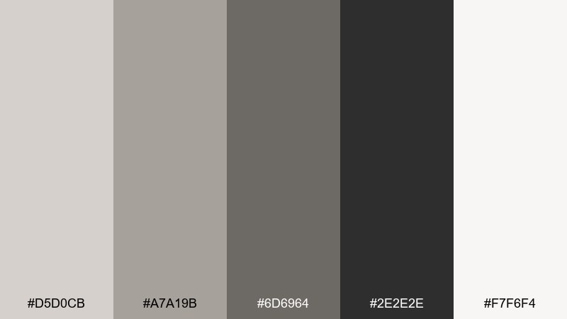 modern concrete timberwolf color palette with hex codes