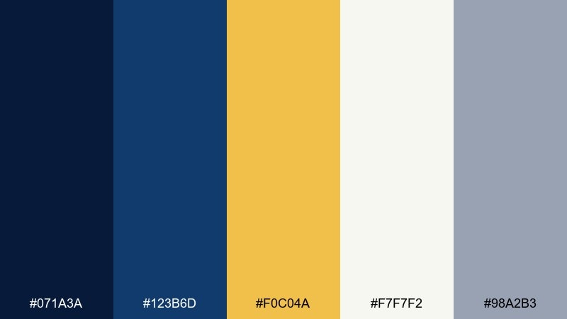 modern finance color palette with hex codes