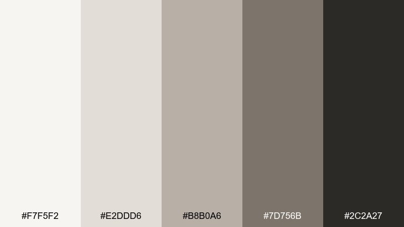 modern greige living room color palette with hex codes