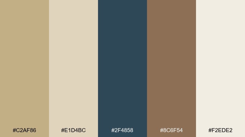 modern heritage khaki beige color palette with hex codes