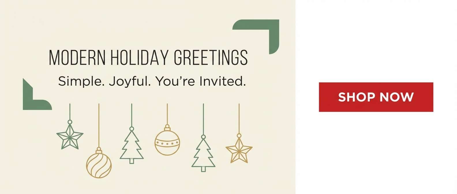 modern holiday email header