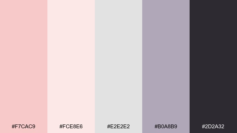 modern minimal ui rose quartz color palette with hex codes