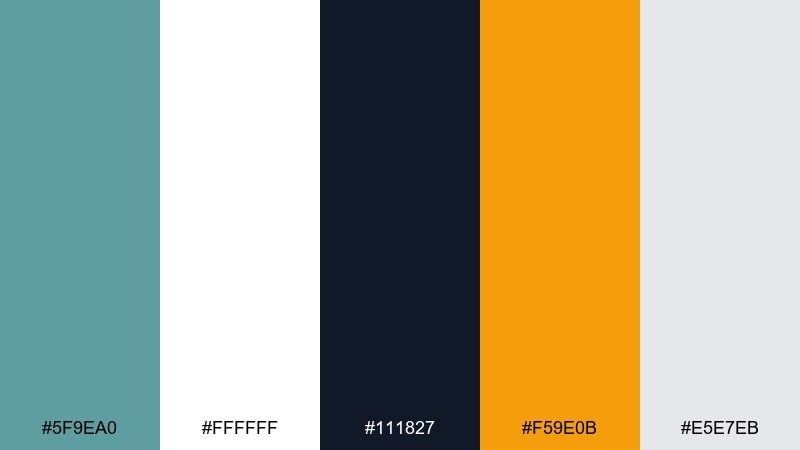 modern nautical accent cadet blue color palette with hex codes