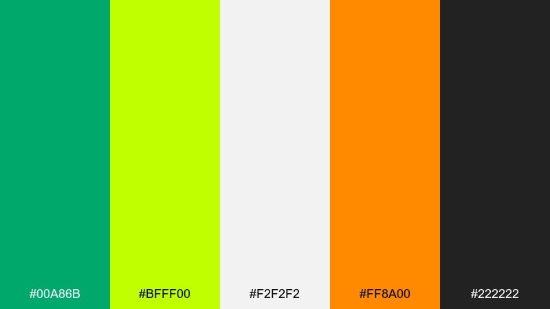 modern packaging zest harlequin color palette with hex codes