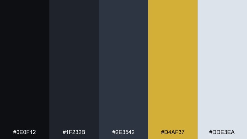 modern regal color palette with hex codes