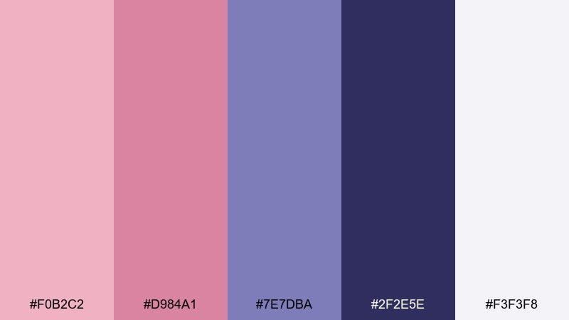 modern rose tech color palette with hex codes
