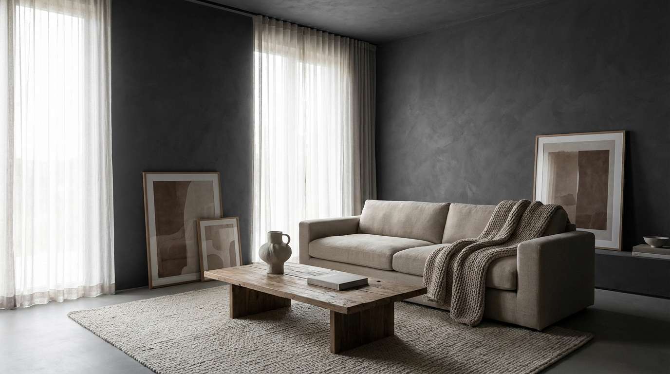 modern slate living room