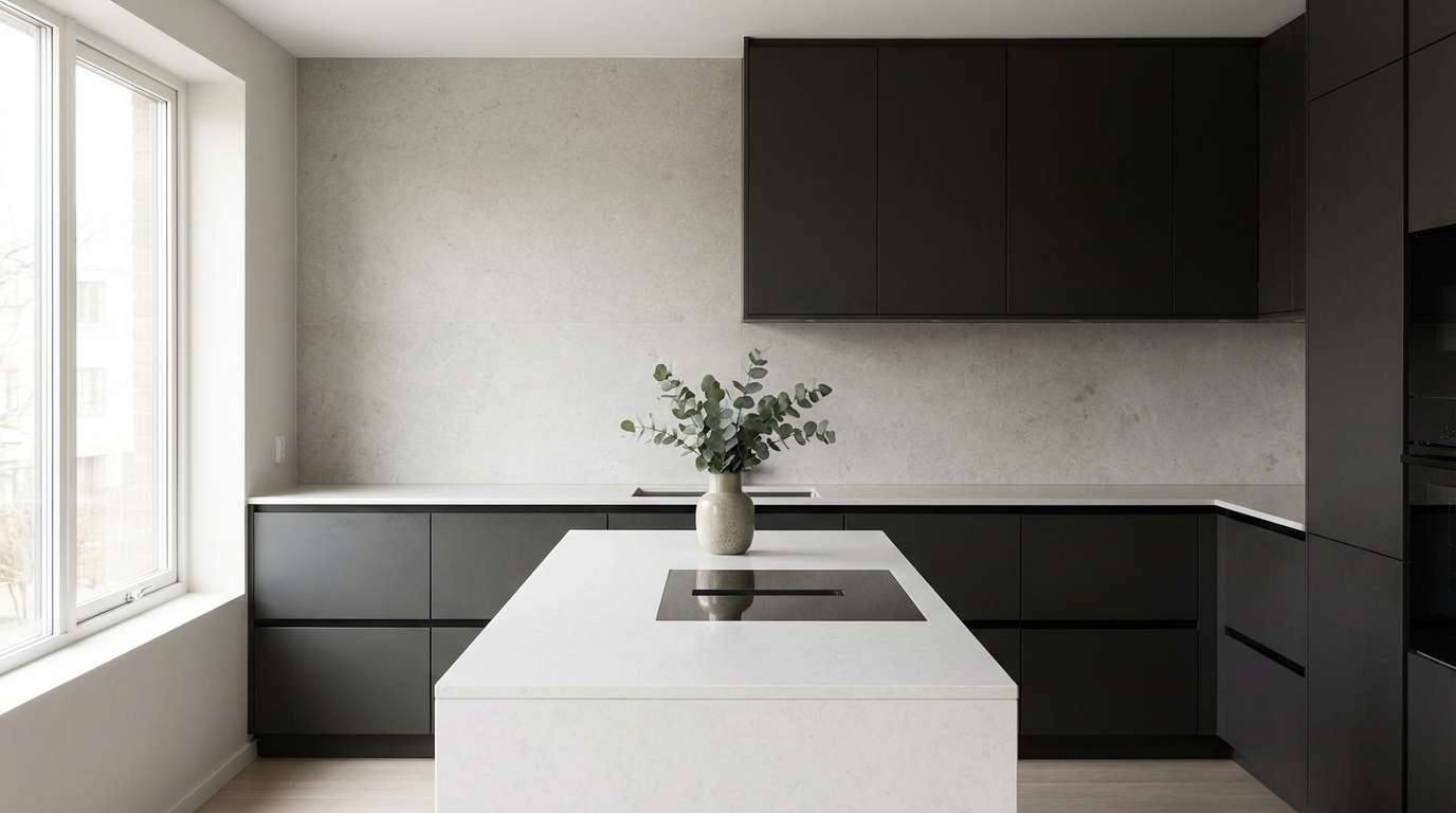 modern stone kitchen