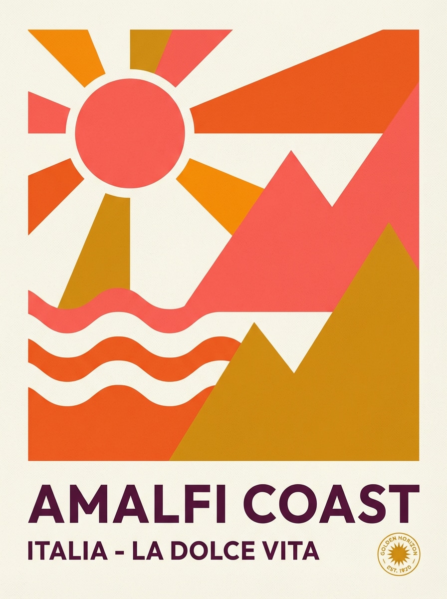 modern travel poster