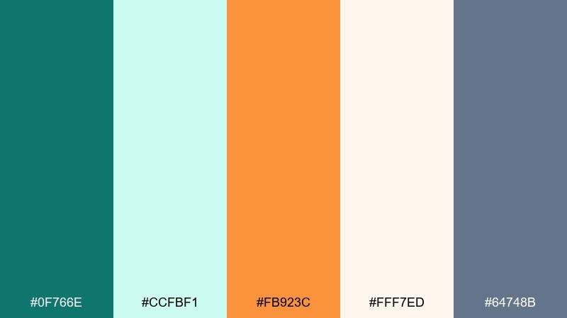 modern vows color palette with hex codes