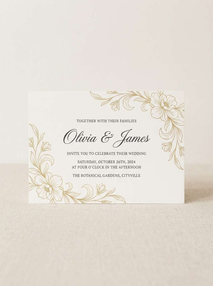modern wedding invitation