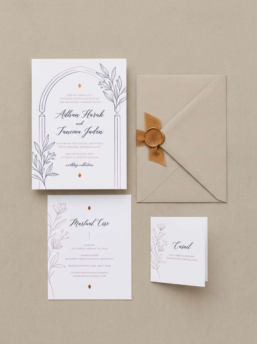 modern wedding invitation