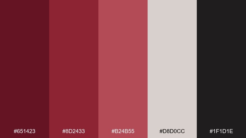 modern wine neutrals color palette with hex codes