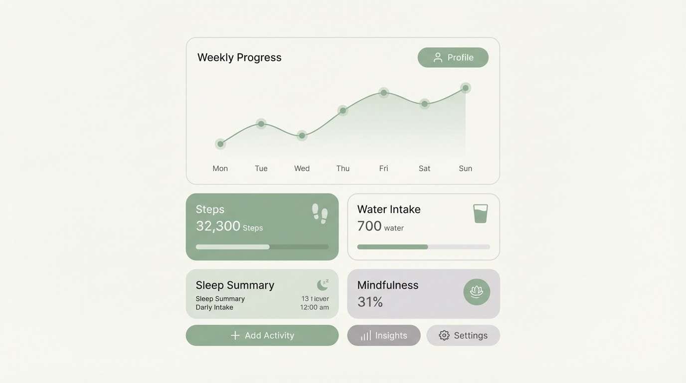 sage wellness dashboard ui