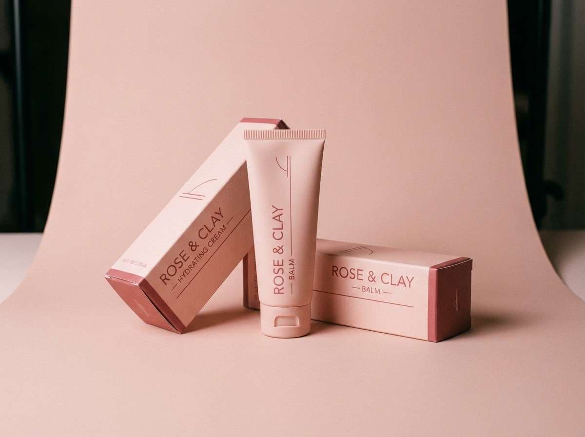 blush skincare packaging shot