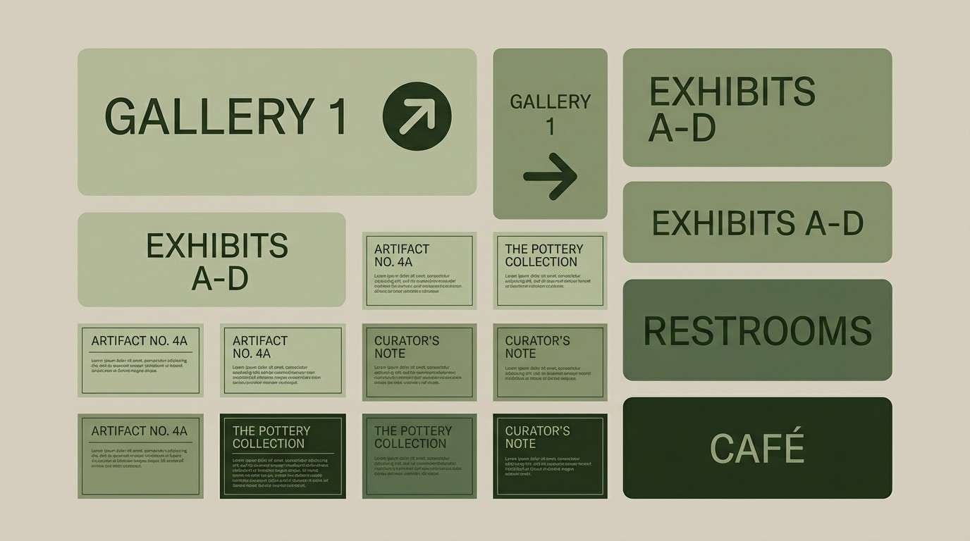 olive museum signage layout