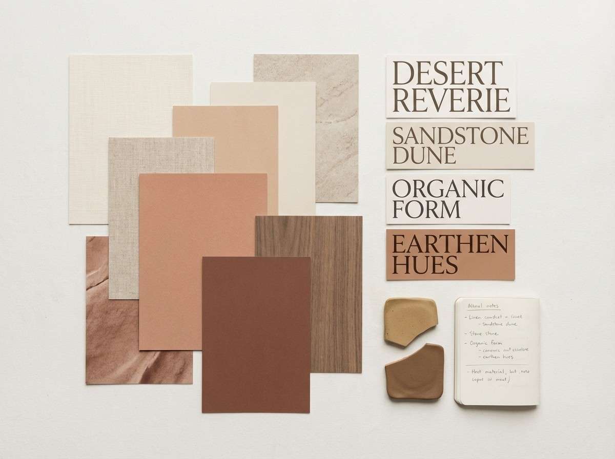 sand mood board layout