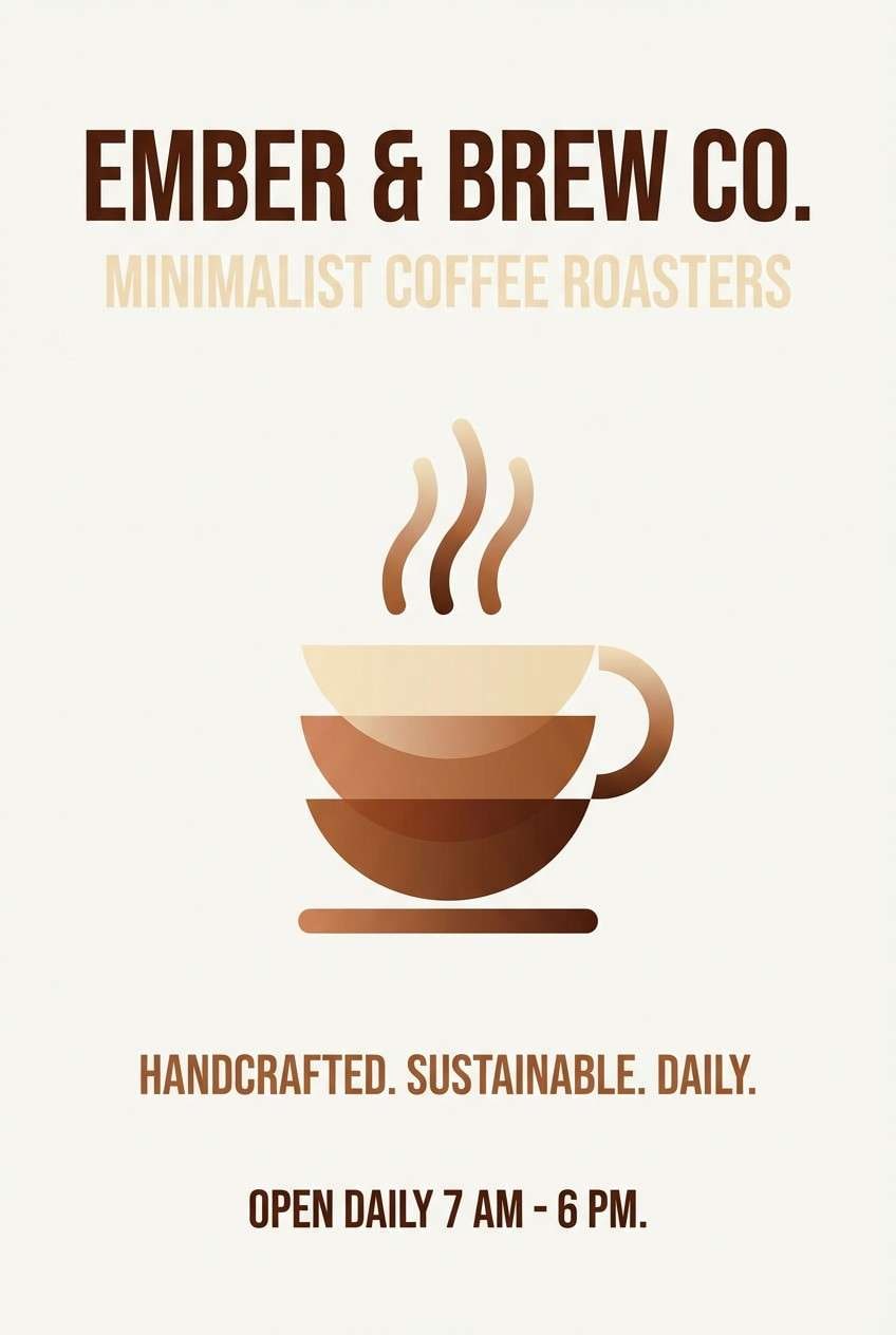 copper coffee poster design