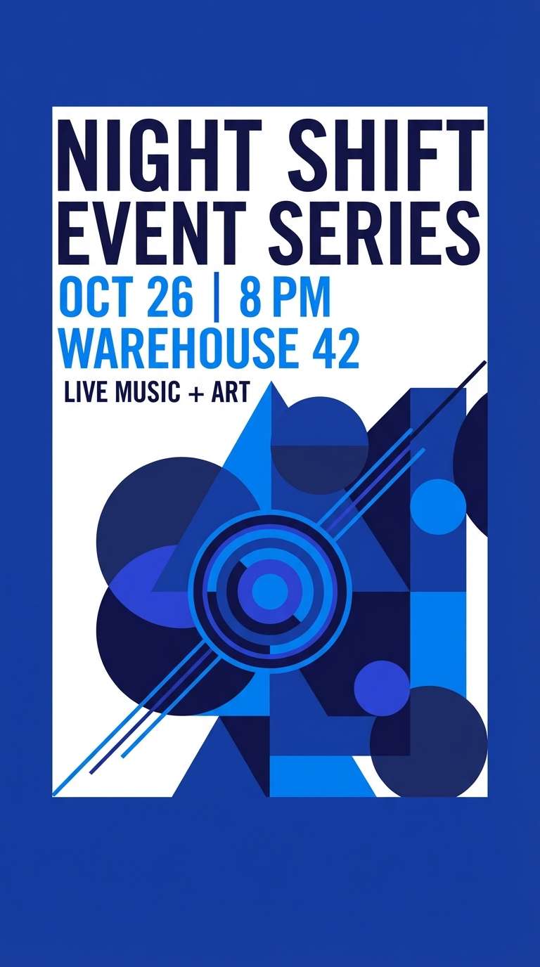 cobalt event flyer graphic