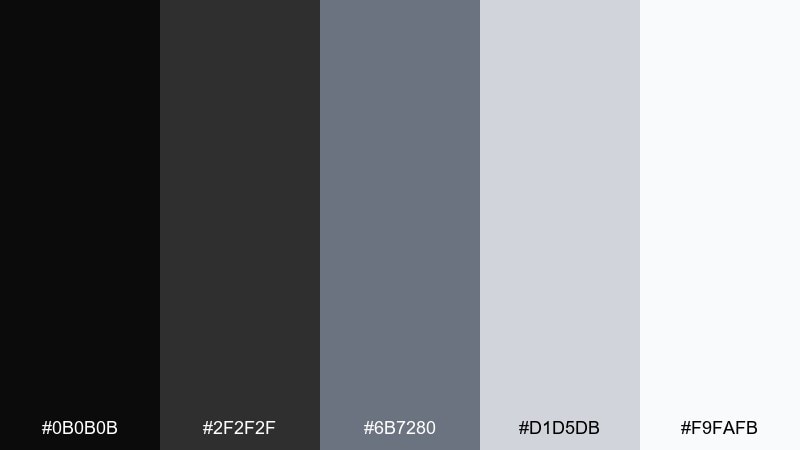 monochrome console retro gaming color palette with hex codes