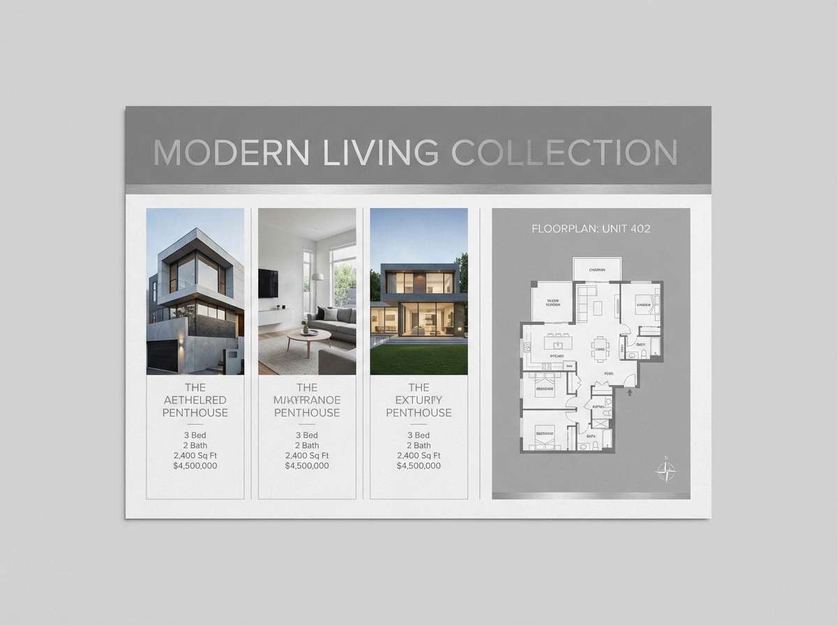 real estate brochure in grays