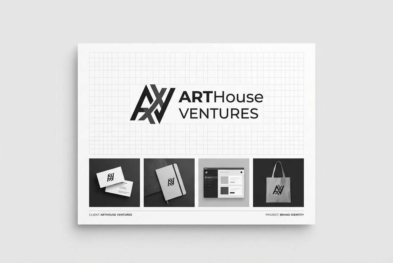 monochrome logo presentation