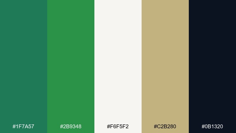 monstera and pearl tropical wedding color palette with hex codes