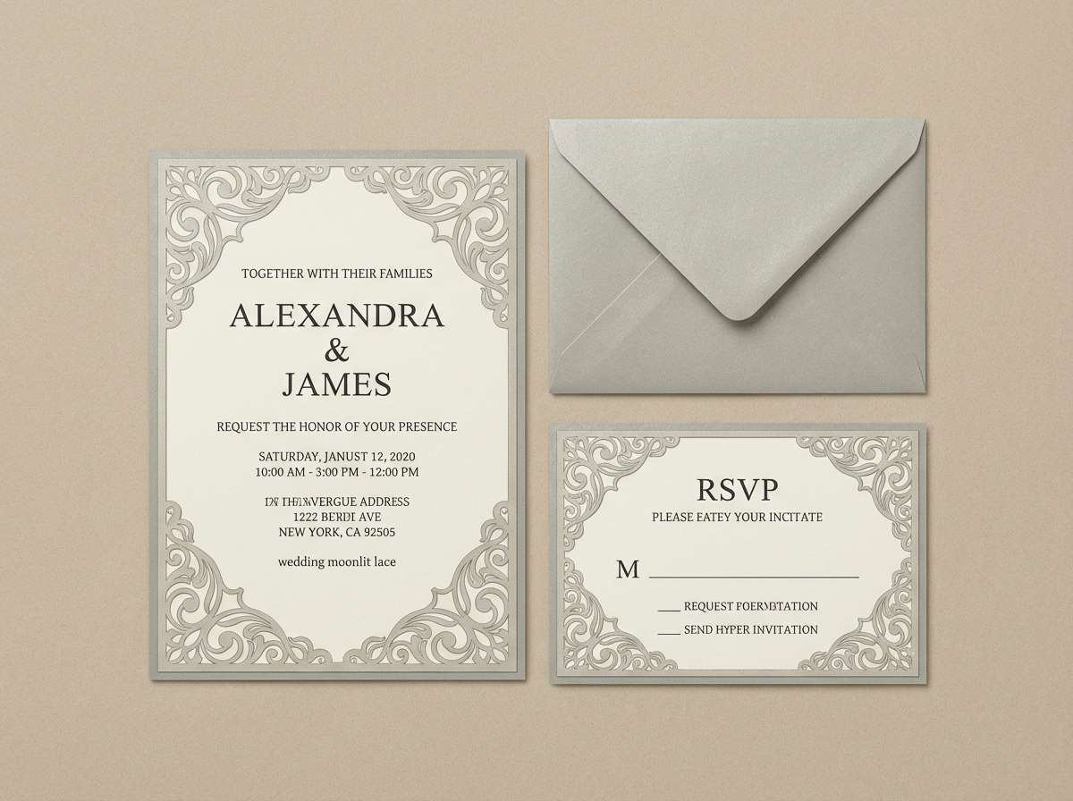 elegant wedding invitation design