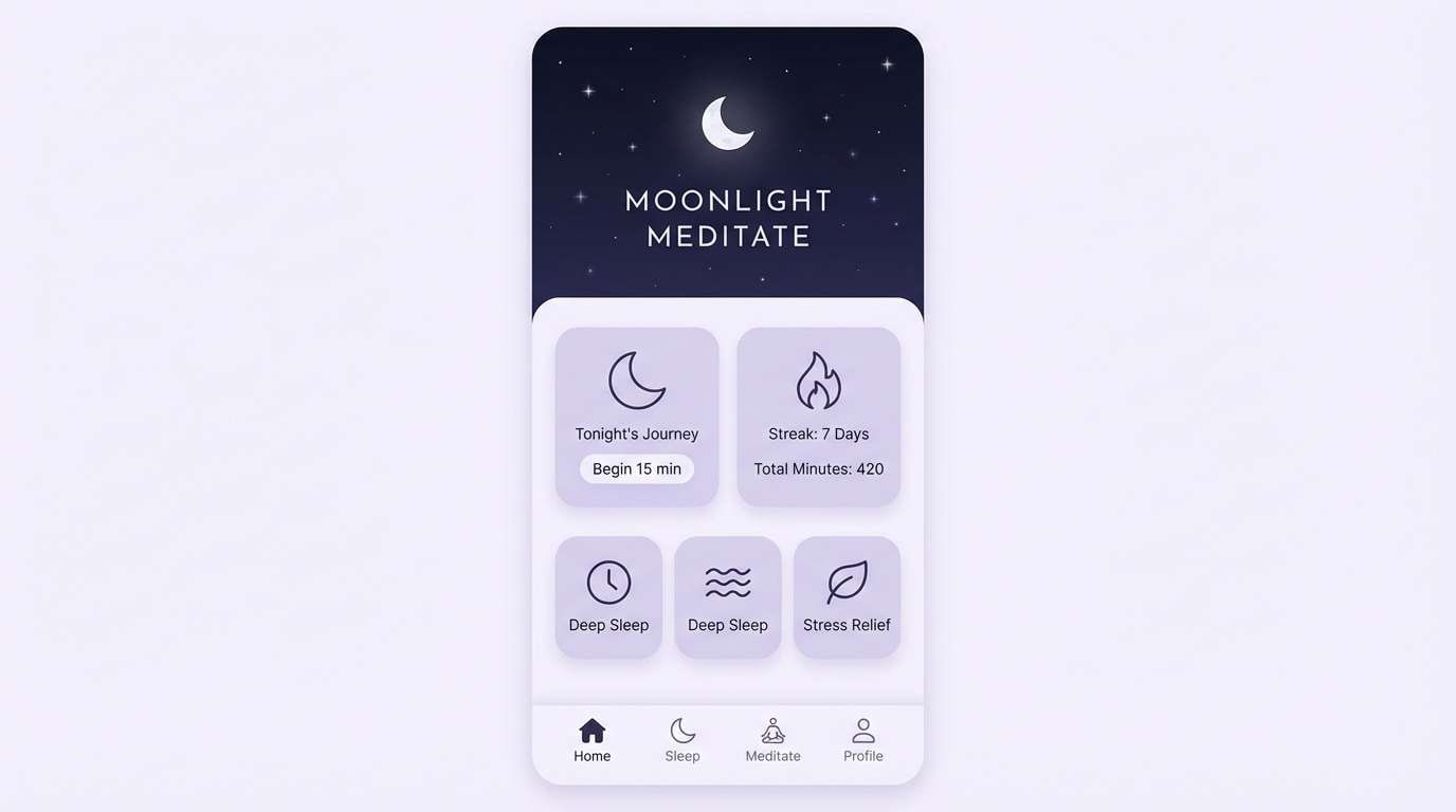 meditation app ui