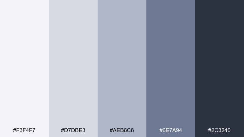 moonlit slate color palette with hex codes