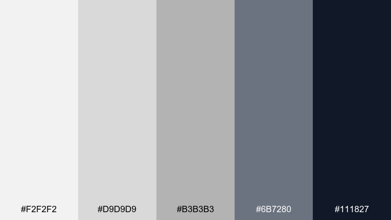 moonstone gray glitter color palette with hex codes
