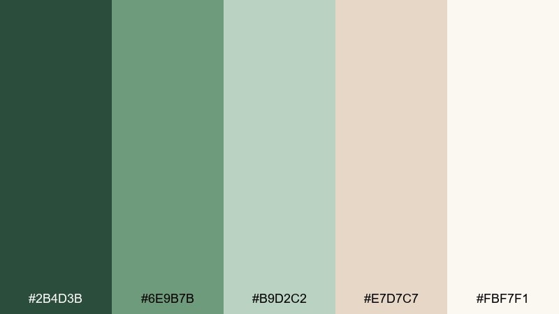 morning dew nature color palette with hex codes
