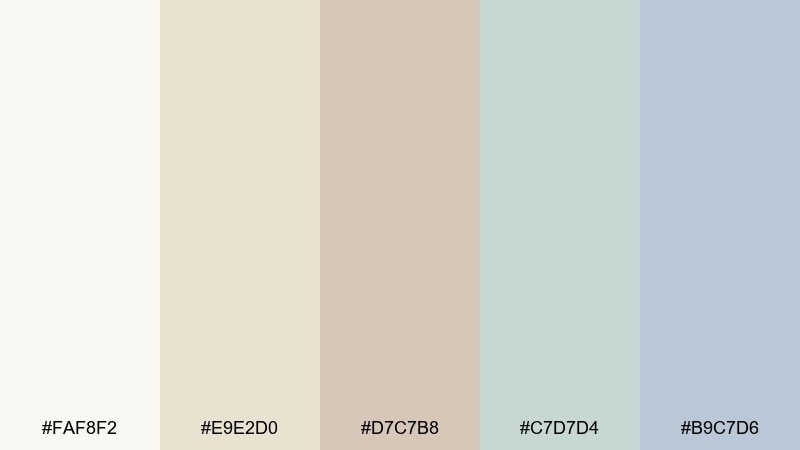 morning linen light color palette with hex codes