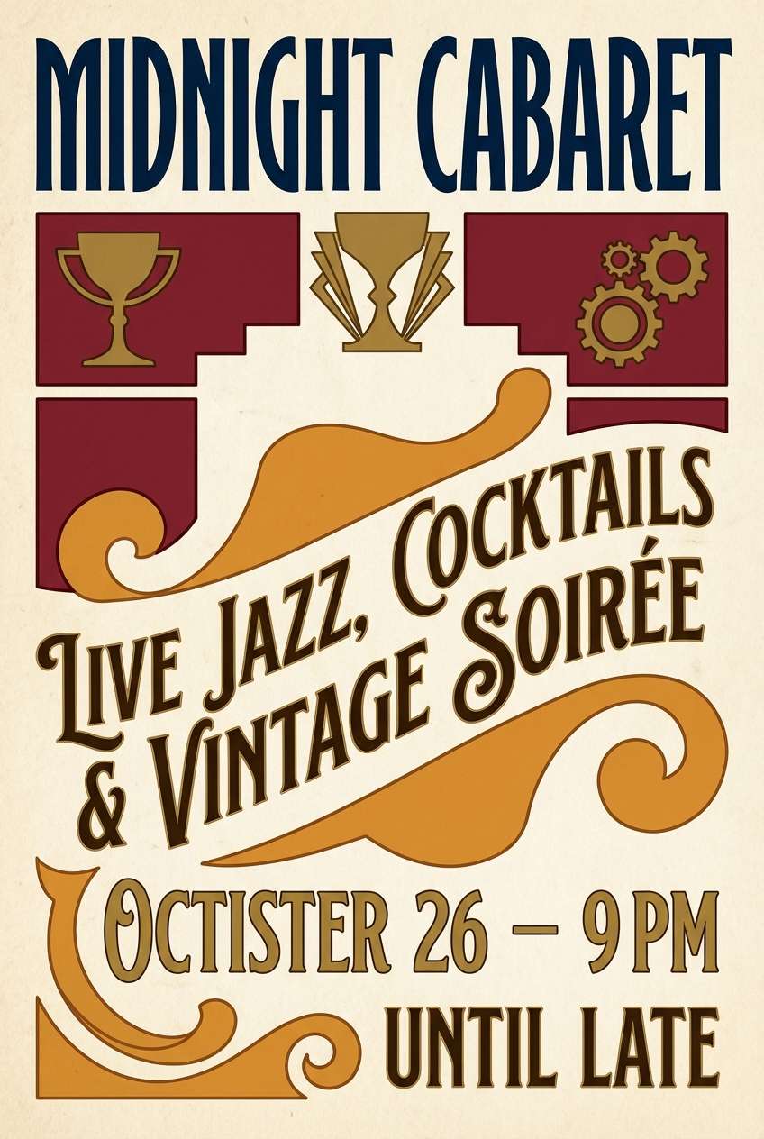 lantern toned bar poster