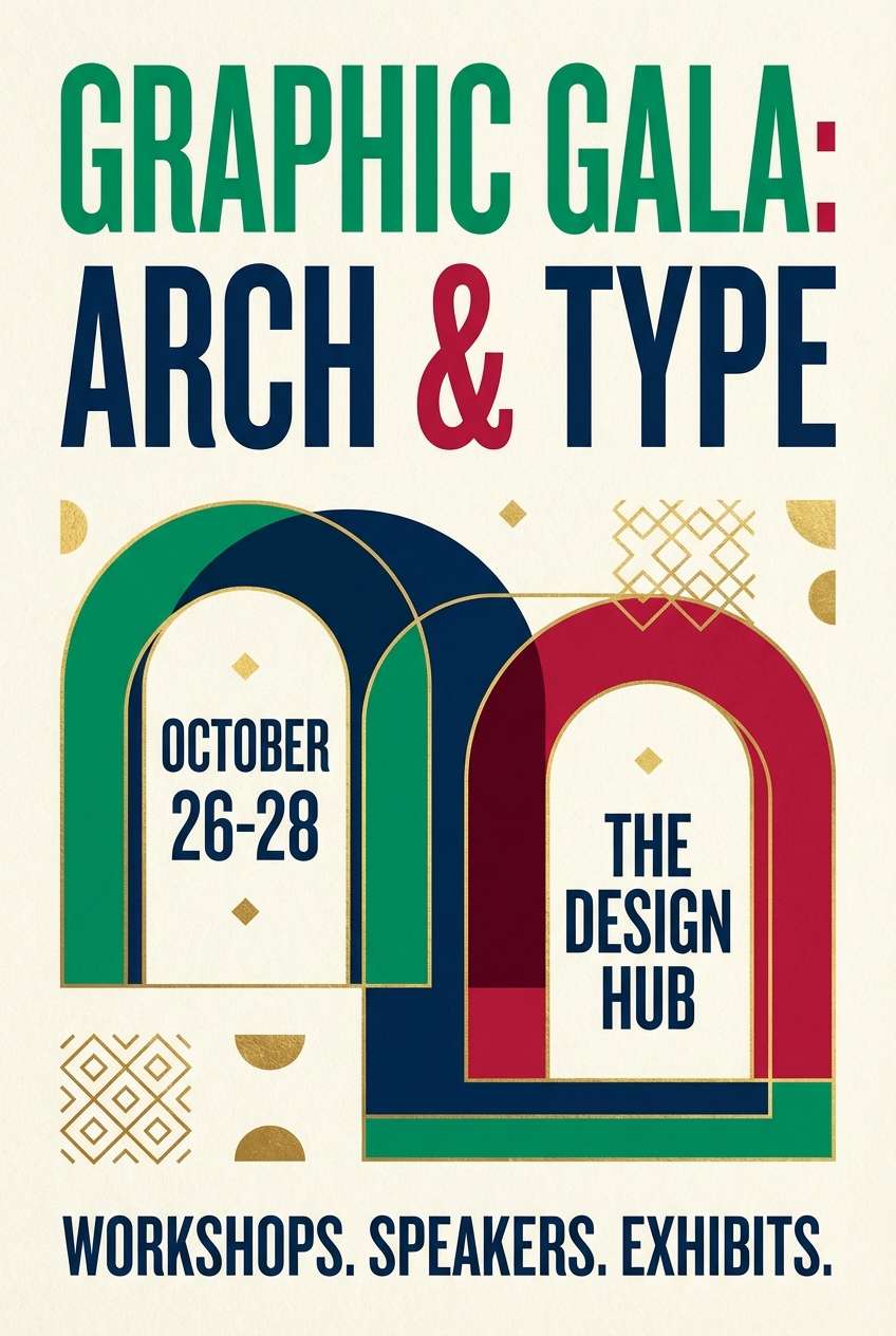 jewel toned event flyer