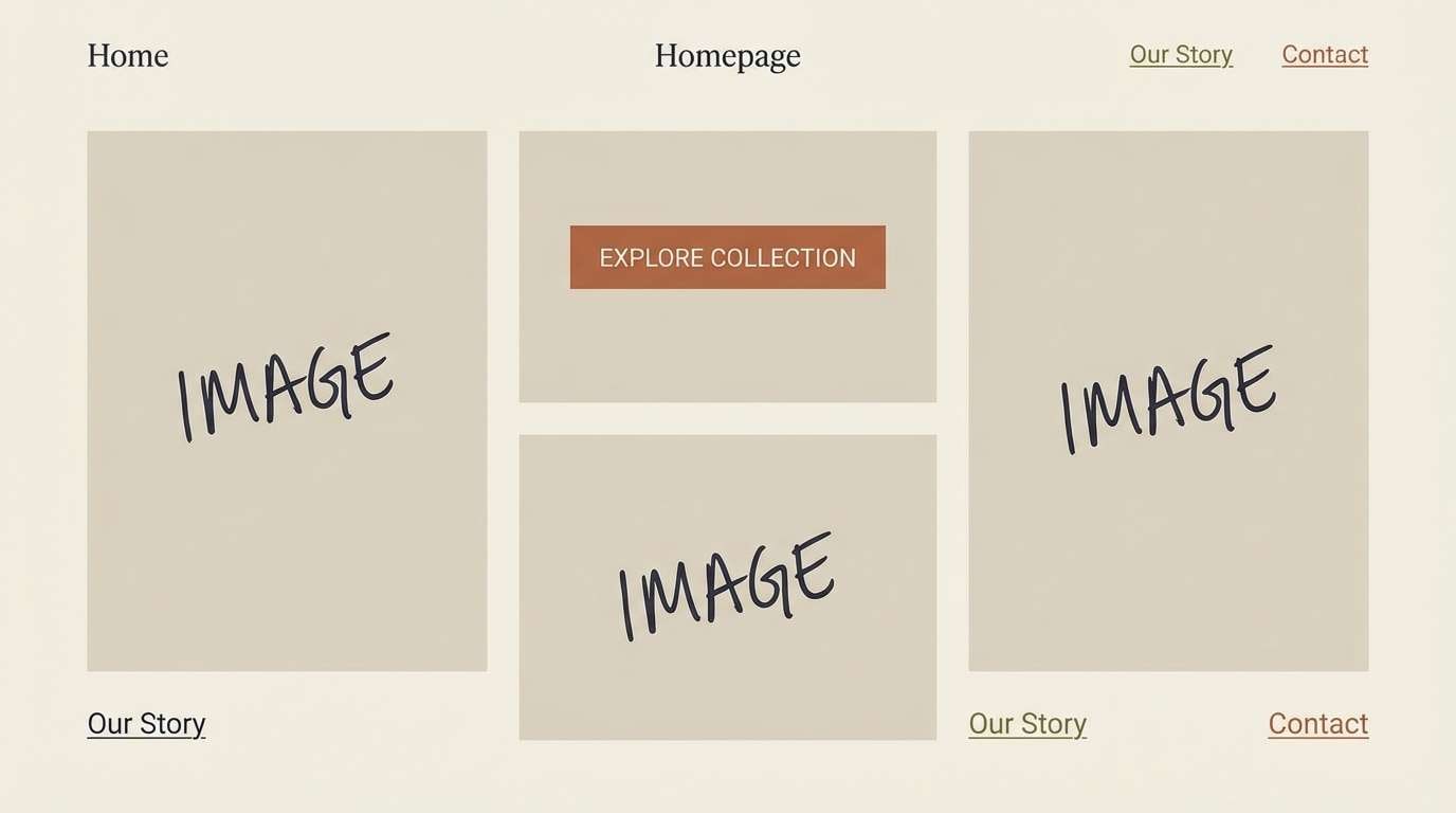 minimal earthy website mockup
