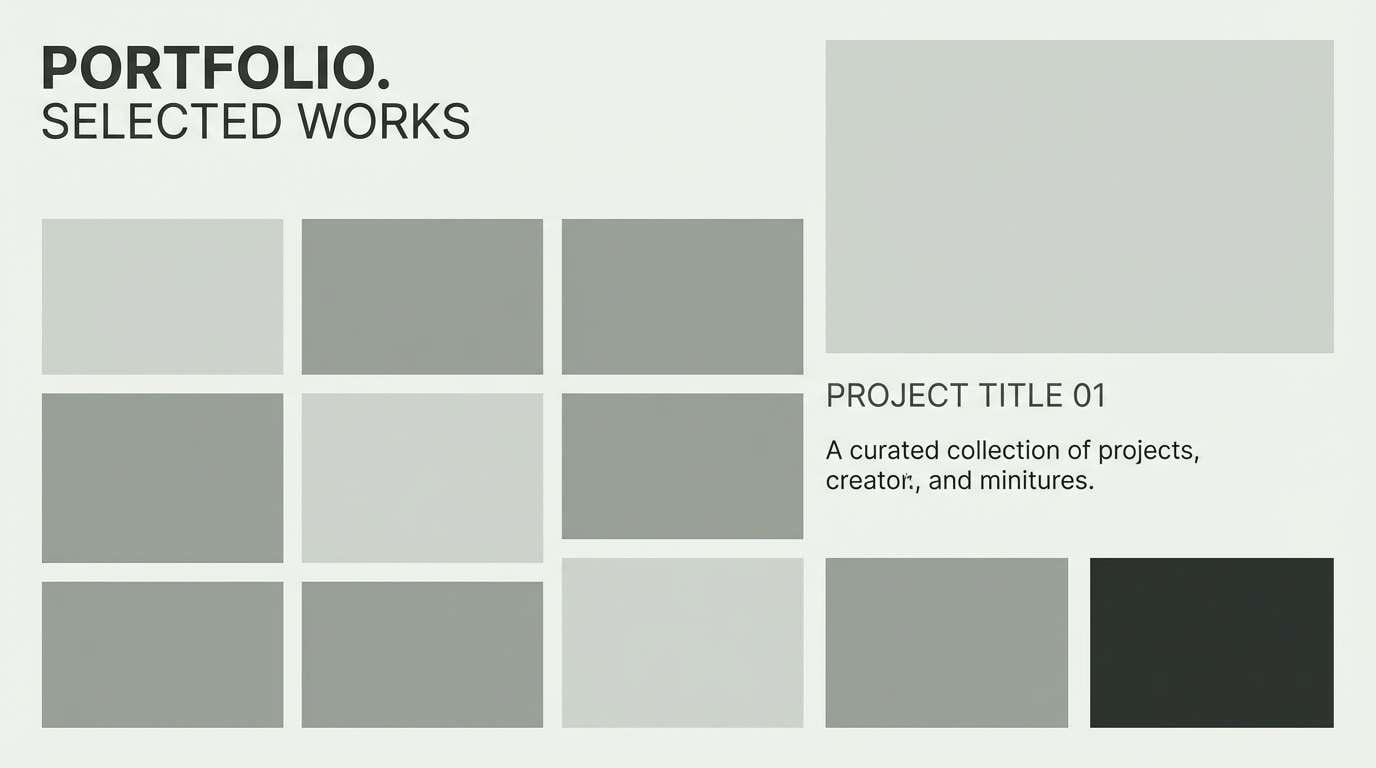architecture portfolio web mockup