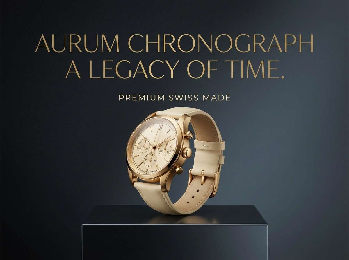 premium watch ad layout