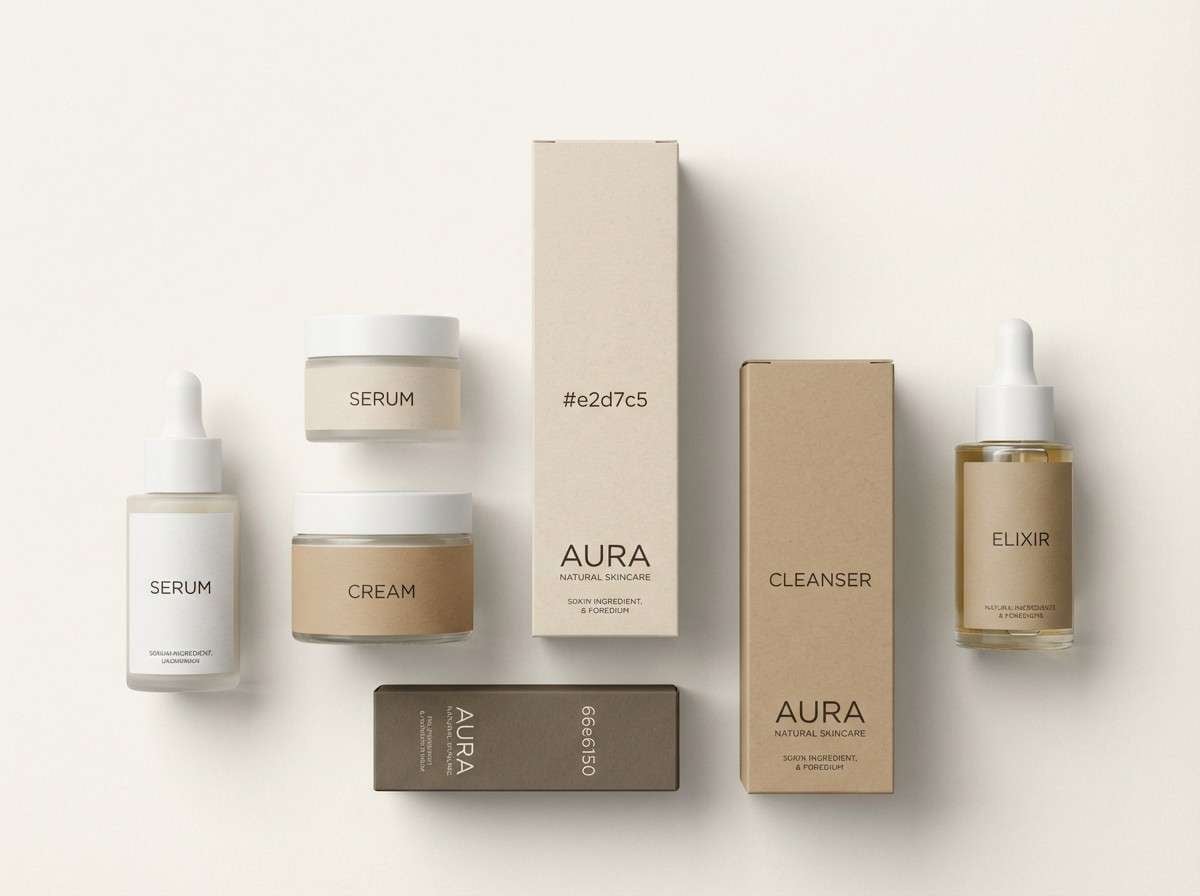 skincare packaging studio shot