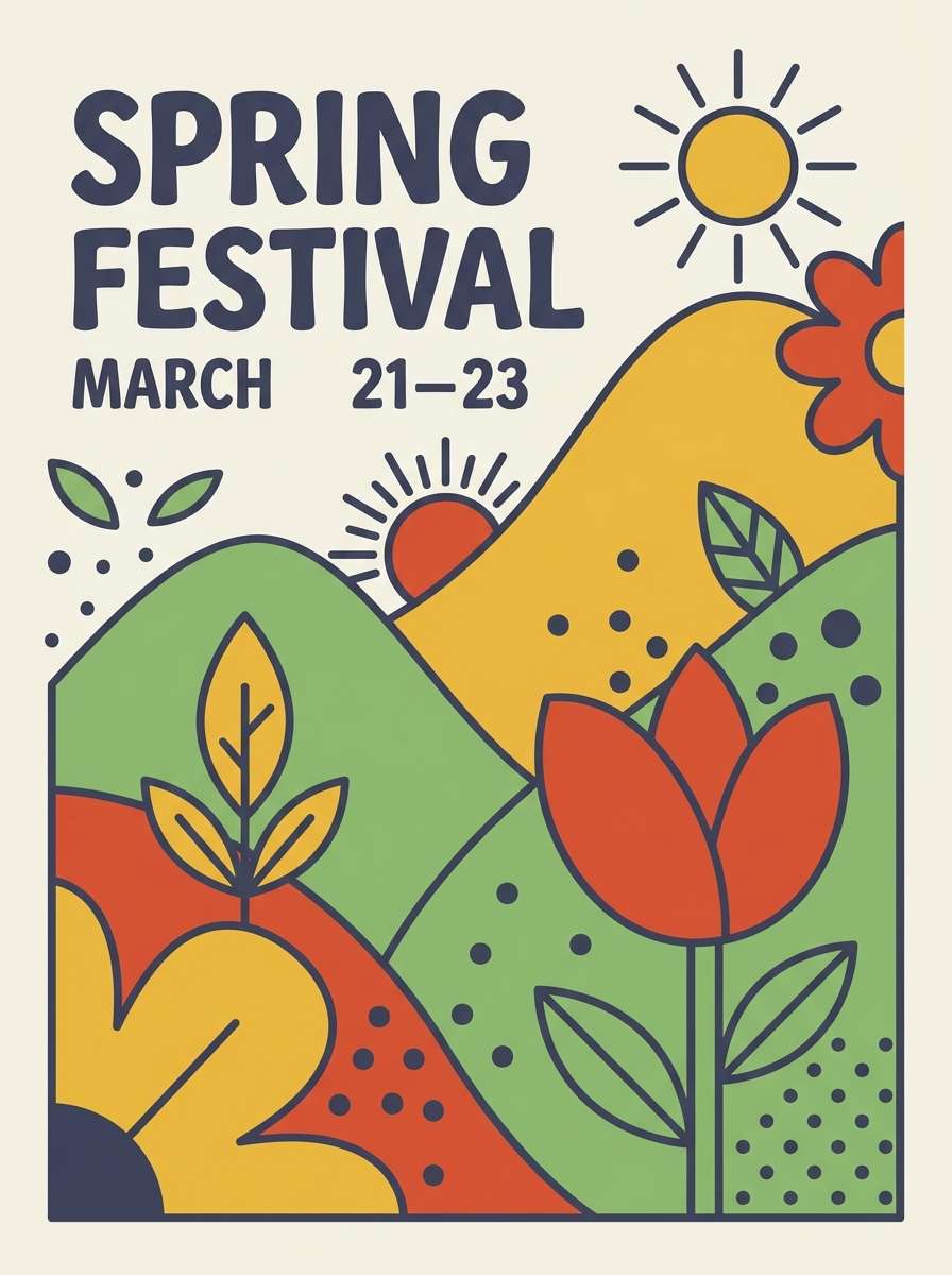 spring festival poster design