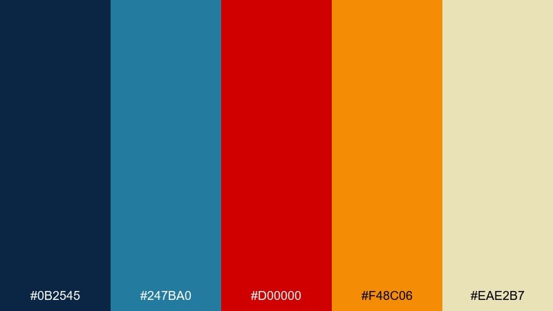 mountain relay color palette with hex codes