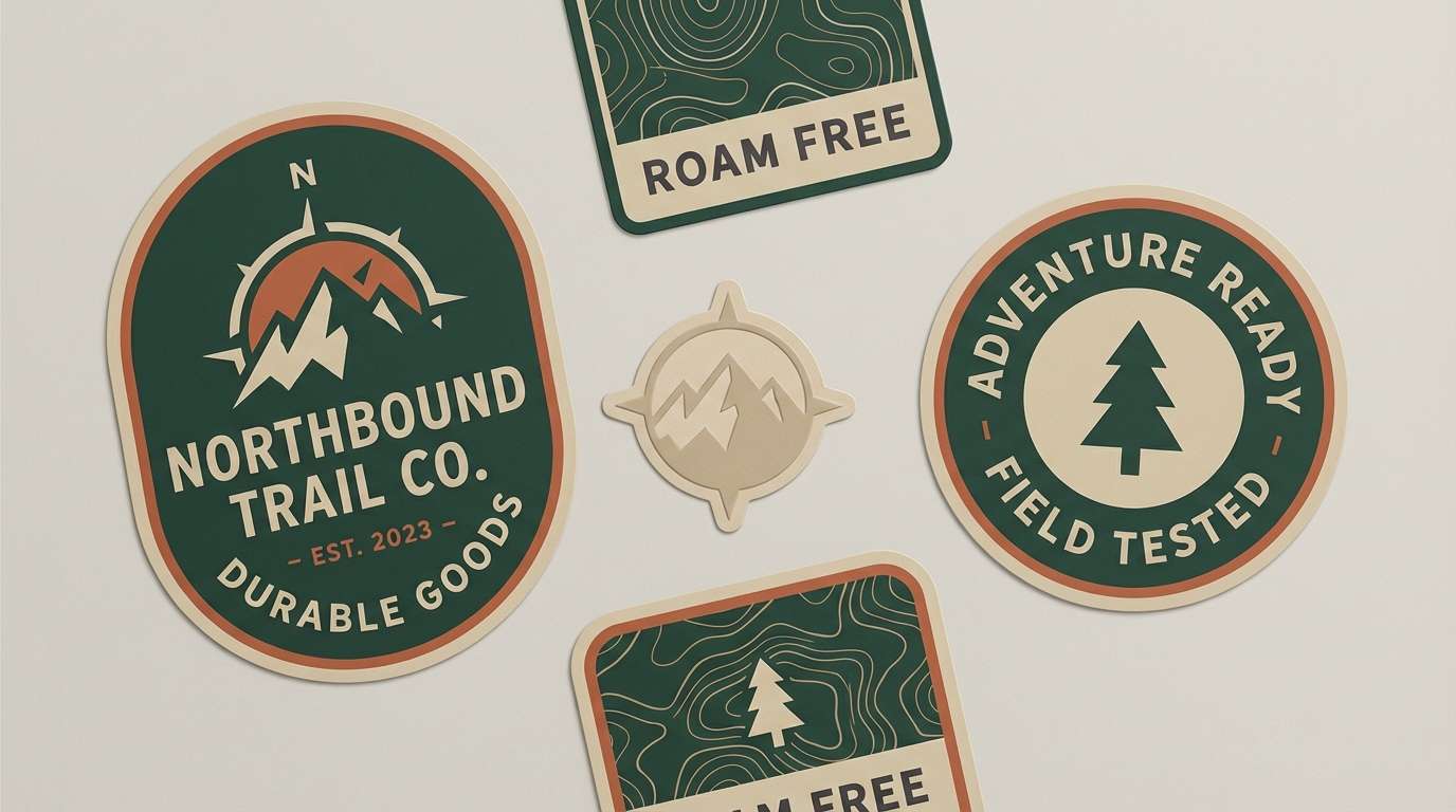 outdoor brand label mockup