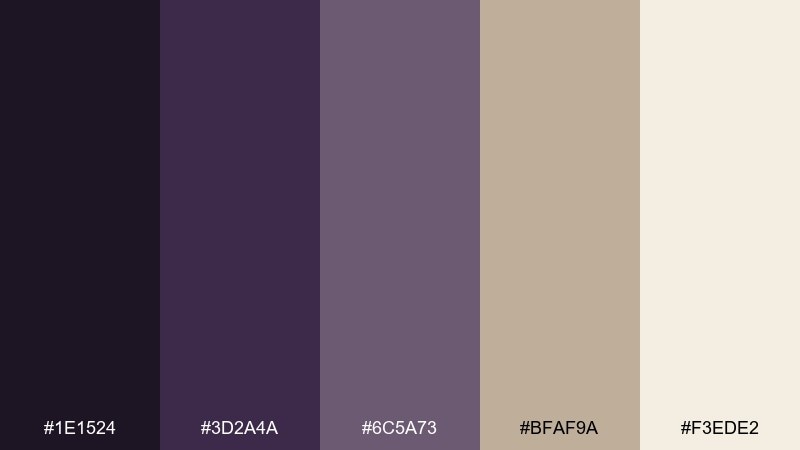 mourning violet victorian color palette with hex codes