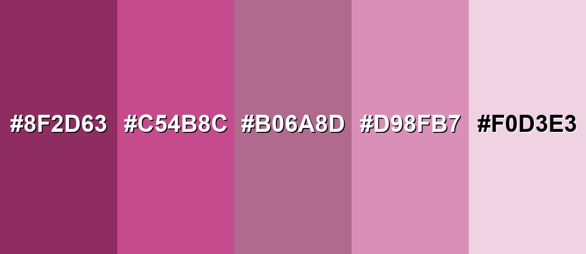 shades and variations of mulberry-color