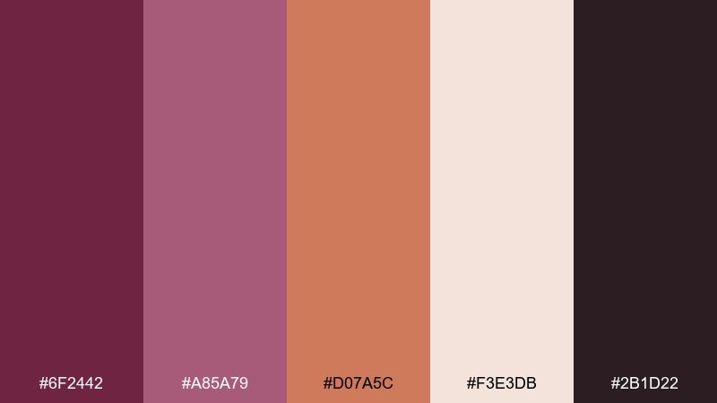 mulberry copper glow mulberry color palette with hex codes