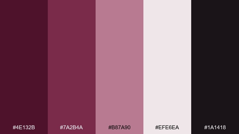 mulberry monochrome mulberry color palette with hex codes